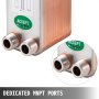 Wymiennik ciepła VEVOR 3\"x7.5\" 40 płyt lutowanych Wymiennik ciepła płytowy 316L 3/4\" Wymiennik ciepła MPT B3-12A Chłodziarka brzeczki piwnej do ogrzewania wodnego