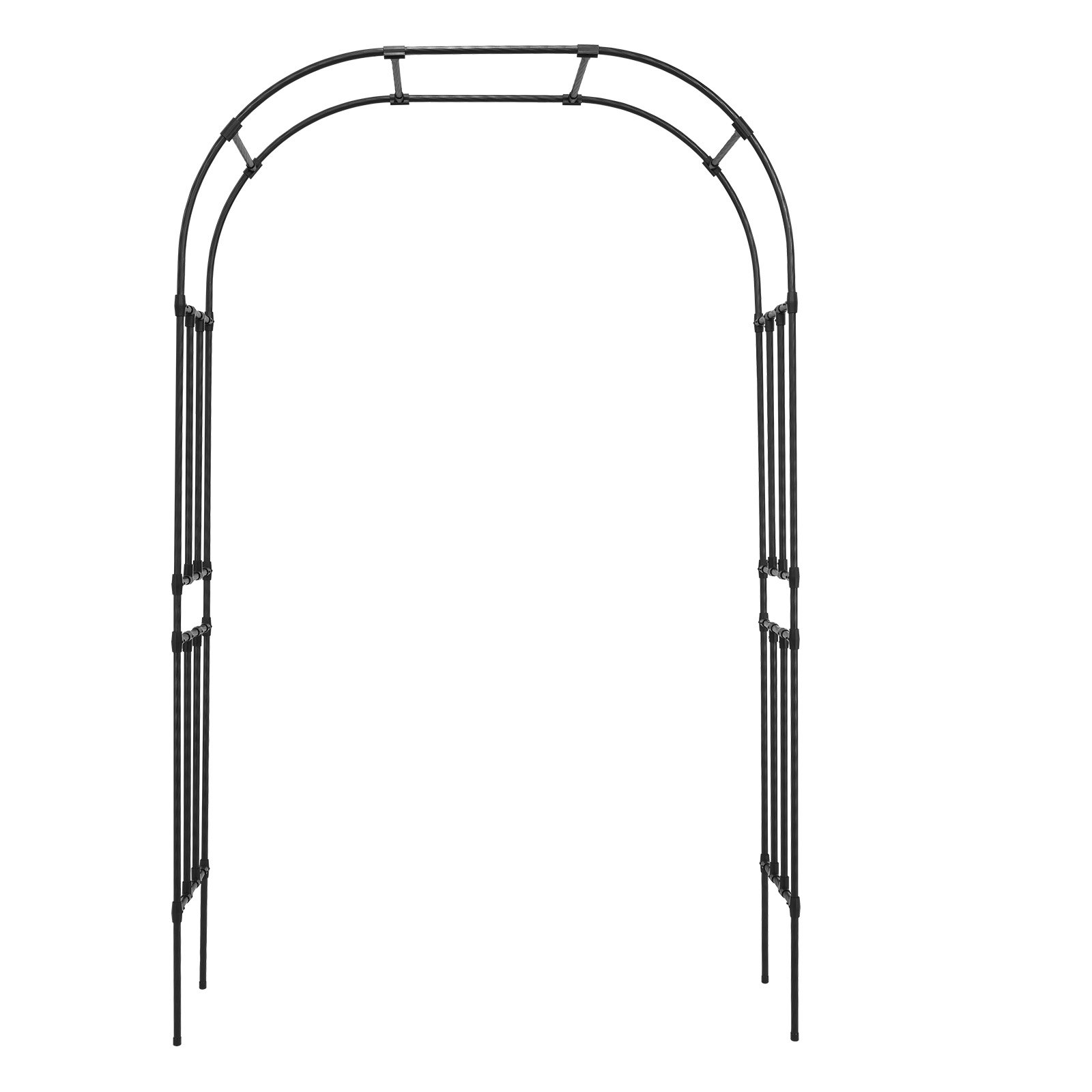 Łuk ogrodowy VEVOR, 2400x1500x400 mm, łuk różany, krata, pomoc do wspinaczki, łuk metalowy, stabilna krata różana do użytku na zewnątrz z palikami, idealna do ogrodu, trawnika, dekoracji weselnej
