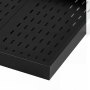 VEVOR 2 x teleskopowy organizer do szafek kuchennych, 31-48 cm, 52 cm głębokości, wysuwane szuflady do szafek, wysuwane szuflady do szafek kuchennych z paskami samoprzylepnymi Nano, czarny