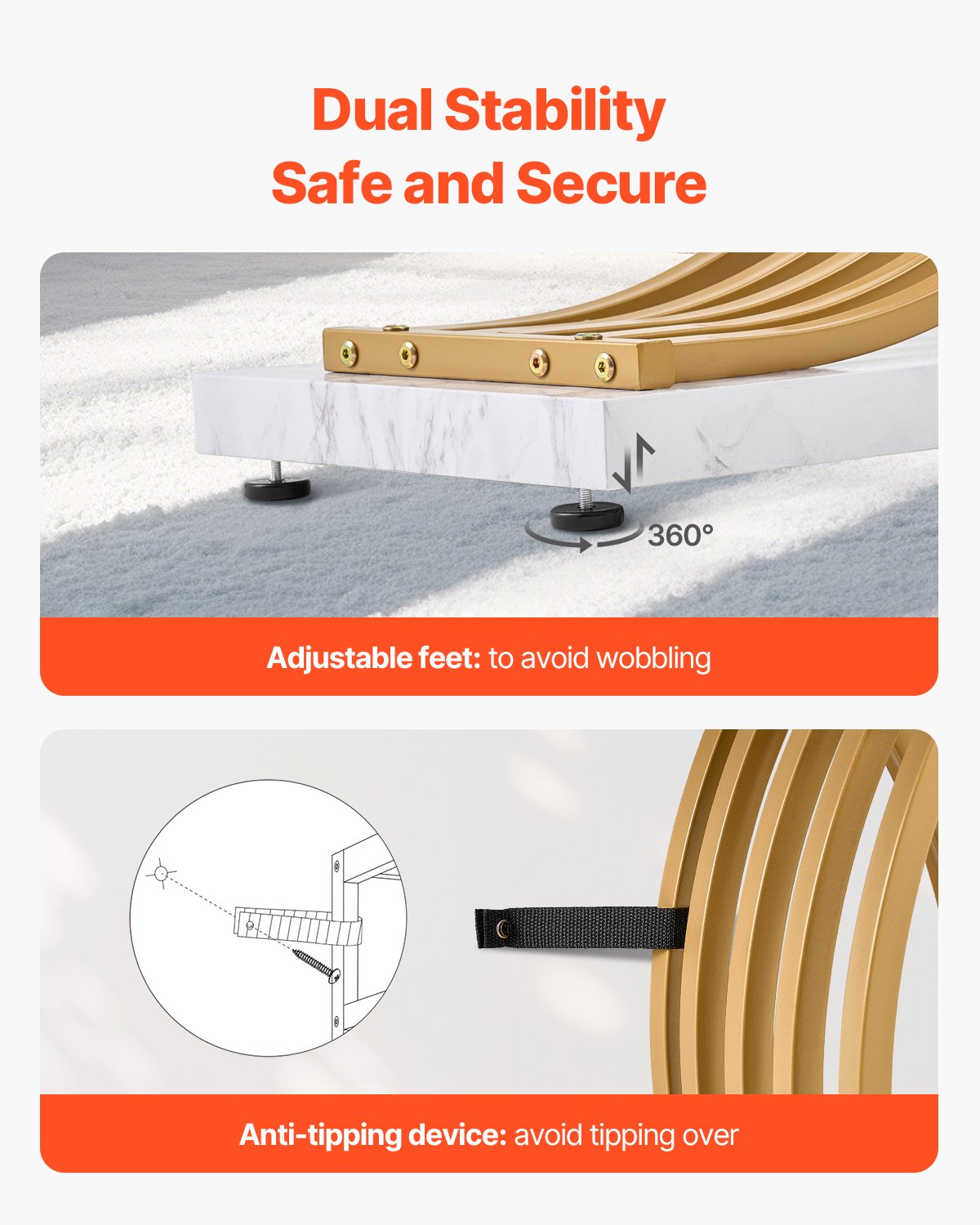 VEVOR wąski stolik konsolowy do przedpokoju (długość 100 cm / nośność 49,9 kg), stolik do przedpokoju, stolik boczny, stolik kawowy z metalową ramą, do przedpokoju, salonu, sypialni