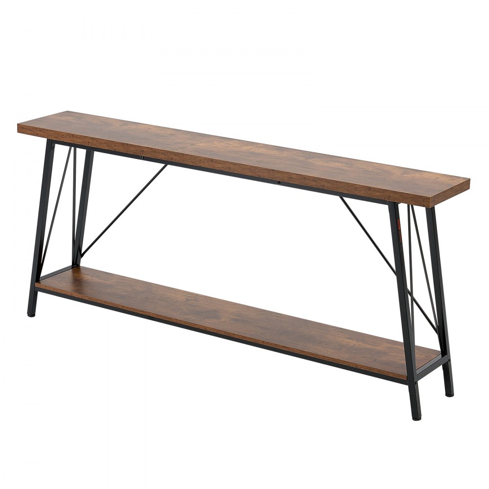 VEVOR wąski stolik konsolowy do przedpokoju (długość 180 cm / nośność 45,3 kg), stolik w przedpokoju, stolik boczny, stolik kawowy z metalową ramą, do przedpokoju, salonu, sypialni