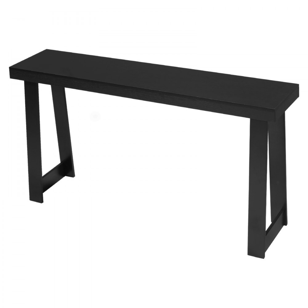 VEVOR 140 cm Console Table, Modern Desk Behind the Couch, Wooden Rectangle Entrance Desk, Narrow Long Sofa Table Accent Stand, Ideal for Hallway, Bedroom, Living Room, Foyer, Easy Assembly, Black