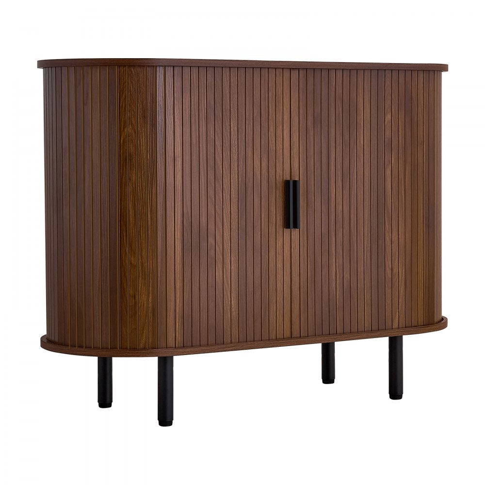 VEVOR Szafka kuchenna z 2 drzwiami przesuwnymi, szafka bufetowa w stylu średniowiecznym do salonu/przedpokoju, szafka do przechowywania 100 x 40 x 75 cm Szafka kuchenna bufetowa z orzecha włoskiego