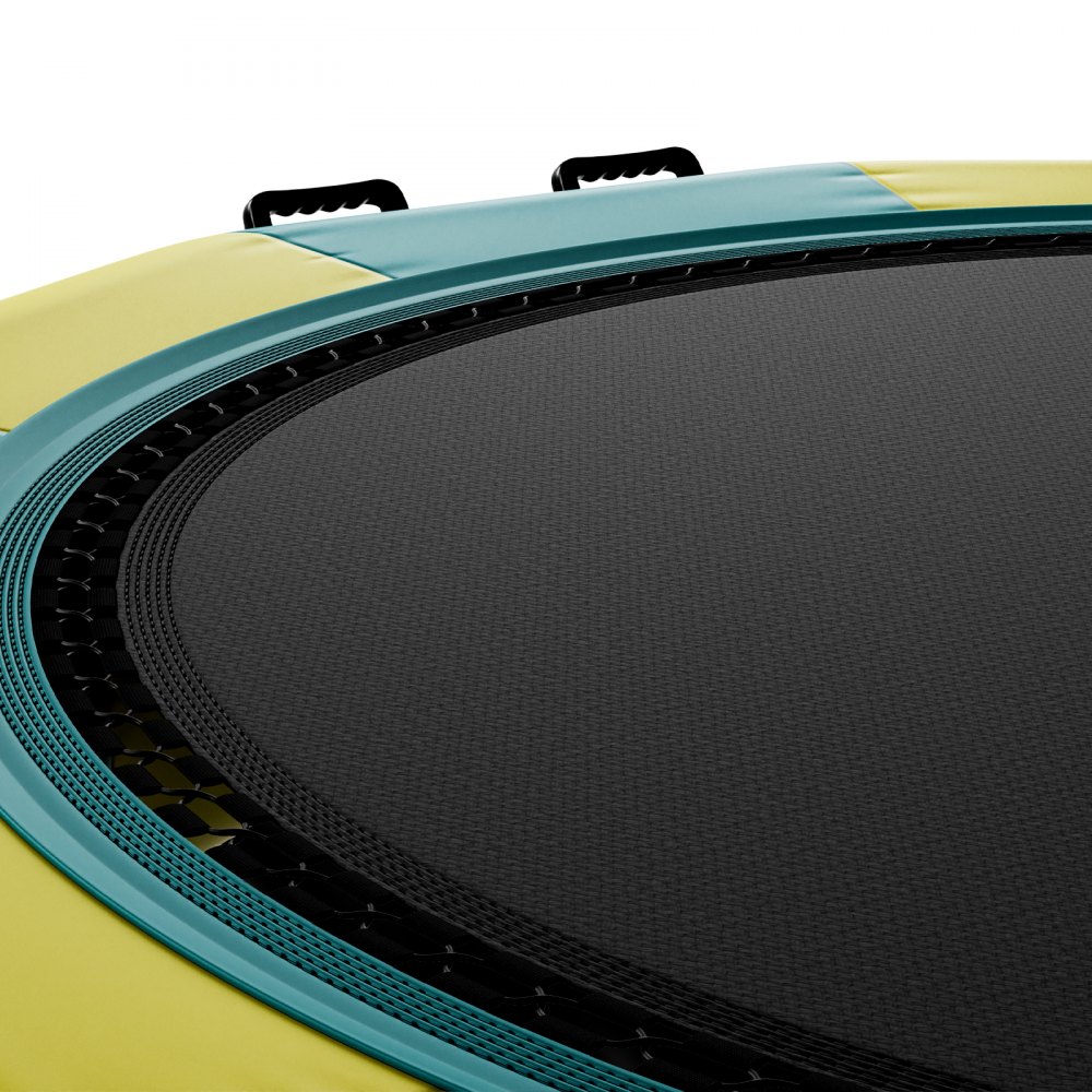 VEVOR Inflatable Water Trampoline Ladder, Waterproof, Abrasion-Resistant, 3.96 m Jumping Surface, Jumping Platform Water Park Pool Trampoline, Yellow + Green, 226 kg Weight Capacity