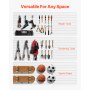 VEVOR Tool Wall 1225x2450x20 mm, panel ścienny z PCV do garażu z akcesoriami, 136 kg, biały organizer ścienny, panel ścienny z konstrukcją łączącą i możliwością samodzielnego przycięcia, nadaje się do przechowywania i prezentacji