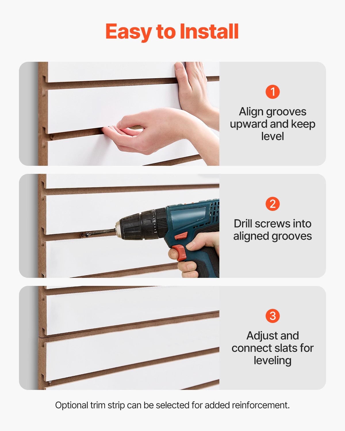 VEVOR Tool Wall 1220x1220x18 mm, panel ścienny MDF do garażu, biały organizer ścienny, nośność 11,3 kg, panel ścienny z konstrukcją łączącą i możliwością samodzielnego przycięcia, nadaje się do przechowywania i prezentacji