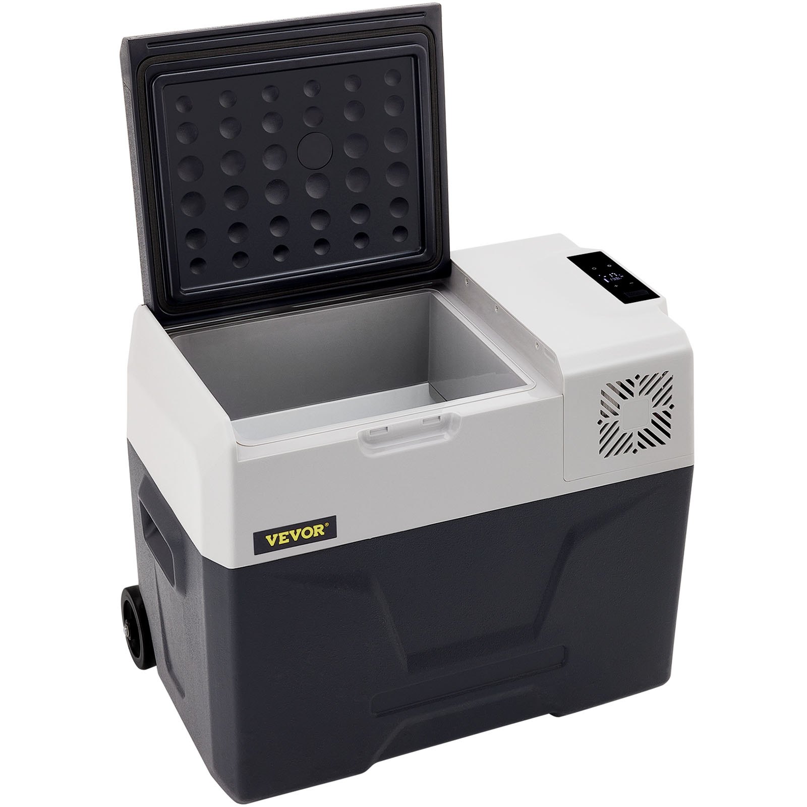 VEVOR 40L Car Refrigerator Compressor Cooler Box Stainless Steel Holiday Insulated Box Mini Fridge Cooler Box Car and Power Outlet