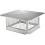 VEVOR Nasada kominowa ze stali nierdzewnej 304, okap kominowy, 582x582x245 mm, osłona komina, osłona przeciwdeszczowa przed ptakami, nasada kominowa, 2 metody montażu, kompatybilna z różnymi typami kominów