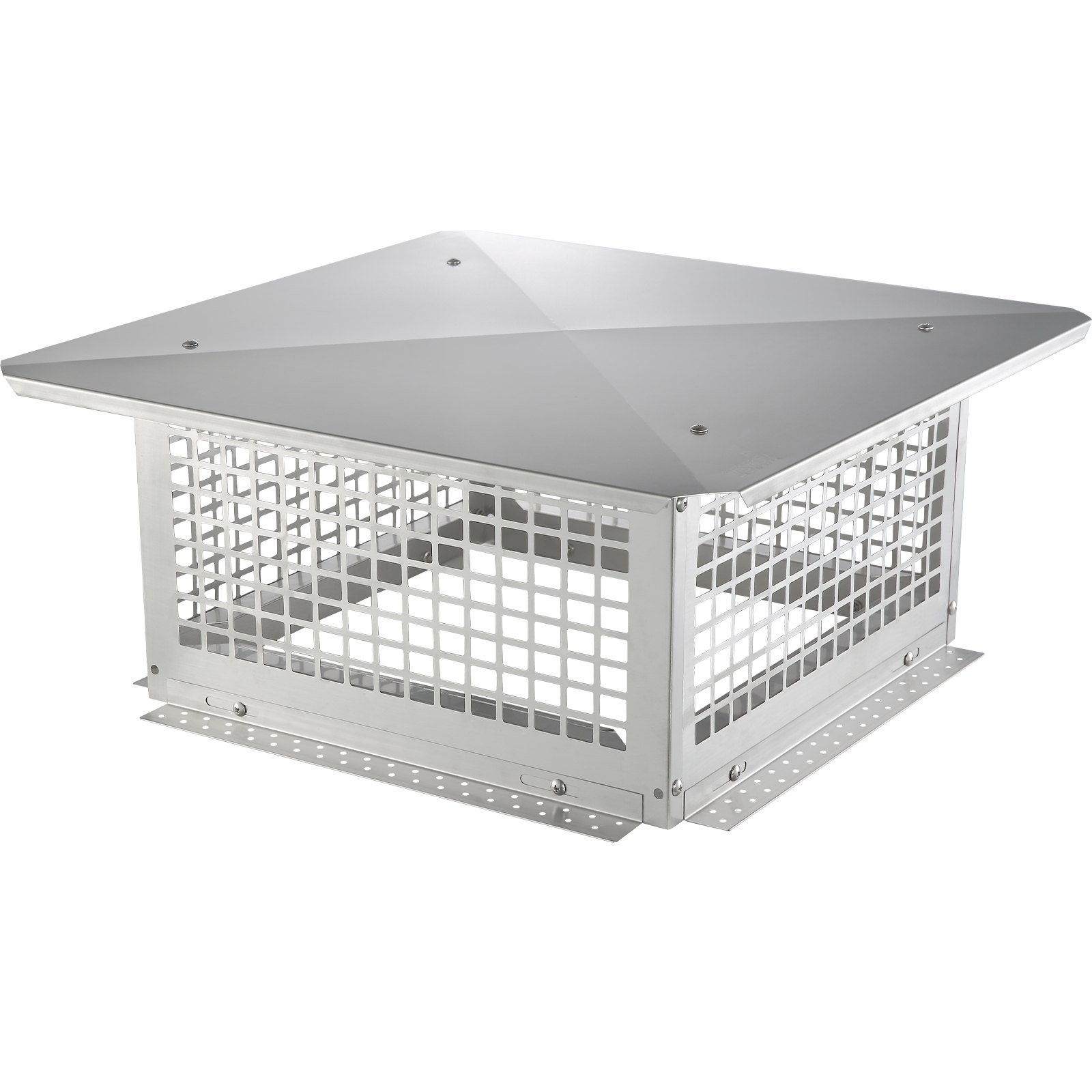 VEVOR Nasada kominowa ze stali nierdzewnej 304, okap kominowy, 582x582x245 mm, osłona komina, osłona przeciwdeszczowa przed ptakami, nasada kominowa, 2 metody montażu, kompatybilna z różnymi typami kominów
