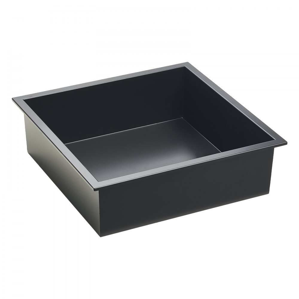 Półka prysznicowa VEVOR, 10,16 x 33,02 x 33,02 cm, wpuszczana w ścianę, półka prysznicowa ze stali nierdzewnej, organizer do przechowywania mydła i szamponu, trwała i łatwa w montażu, czarna do łazienki
