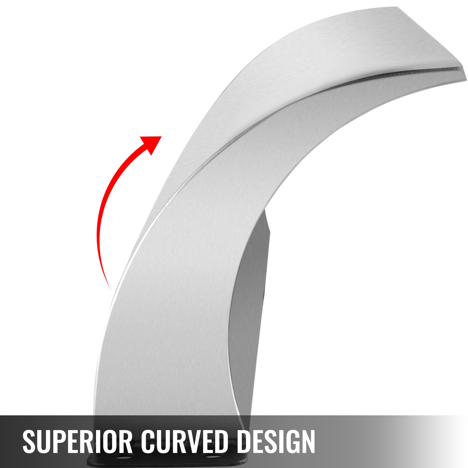 VEVOR wodospad prysznic strumień wody fontanna basenowa ze stali nierdzewnej dolny wlot wody