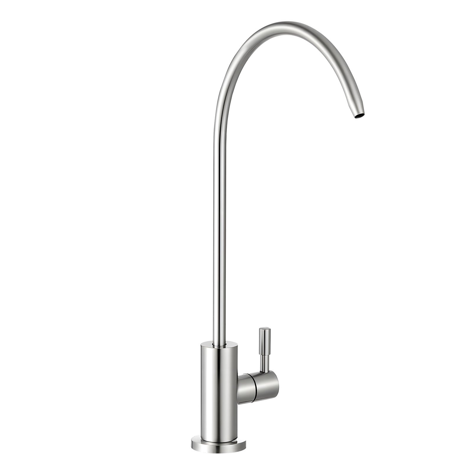 VEVOR Stainless Steel Faucet, Lead-Free Drinking Water Faucets, Reverse Osmosis Faucet with Solid Brass Valve, High Arch Filtered Water Faucets For Kitchen Sink, Bar Counter, Cafe Shop, Brushed Nickel