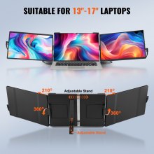 Przedłużacz ekranu laptopa VEVOR HD 1080P 355mm Przenośny monitor 955-1055mm