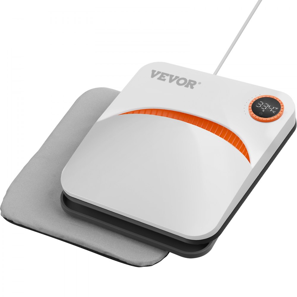 VEVOR 2 w 1 Mini prasa termotransferowa 22,8 x 22,8 cm, 670 W, termotransferowe koszulki, podstawki, poduszki, małe prasy termotransferowe DIY, plotery drukujące, prasa do koszulek