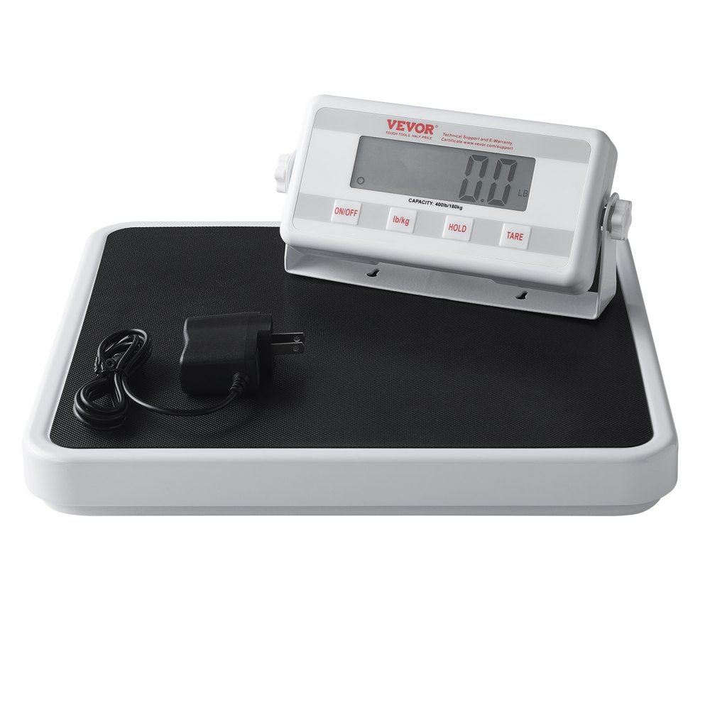 VEVOR Portable Medical Scale, Professional Digital Doctor's Scale for Weighing - with Anti-Slip Mat, 2 Units (kg/lb), Hold and Tare Function, 400 lb Capacity, Doctor's Scale for Gym, Home, Hospital