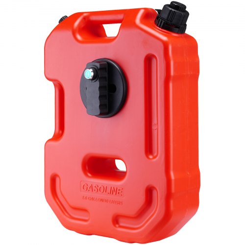 Kanister na benzynę VEVOR, zbiornik paliwa o pojemności 2,64 galona/10 l z dziobkiem i zamykanym uchwytem, ​​pojemnik na benzynę, funkcja automatycznego wyłączania i regulowane natężenie przepływu, kompatybilność