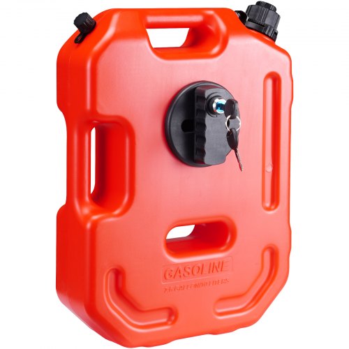 Kanister na benzynę VEVOR, zbiornik paliwa o pojemności 2,64 galona/10 l z dziobkiem i zamykanym uchwytem, ​​pojemnik na benzynę, funkcja automatycznego wyłączania i regulowane natężenie przepływu, kompatybilność