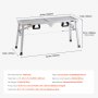 Platforma robocza VEVOR platforma robocza ławka schodkowa drabina schodkowa do 180kg 500-740mm