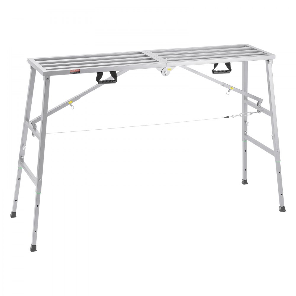Platforma robocza VEVOR 800-1295 mm, składana drabina ze stali stopowej, przenośna platforma robocza, udźwig 400 kg, drabina schodkowa do malowania płyt gipsowo-kartonowych, czyszczenia, mycia