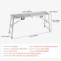 Platforma robocza VEVOR platforma robocza ławka schodkowa drabina schodkowa do 400kg 800-1295mm