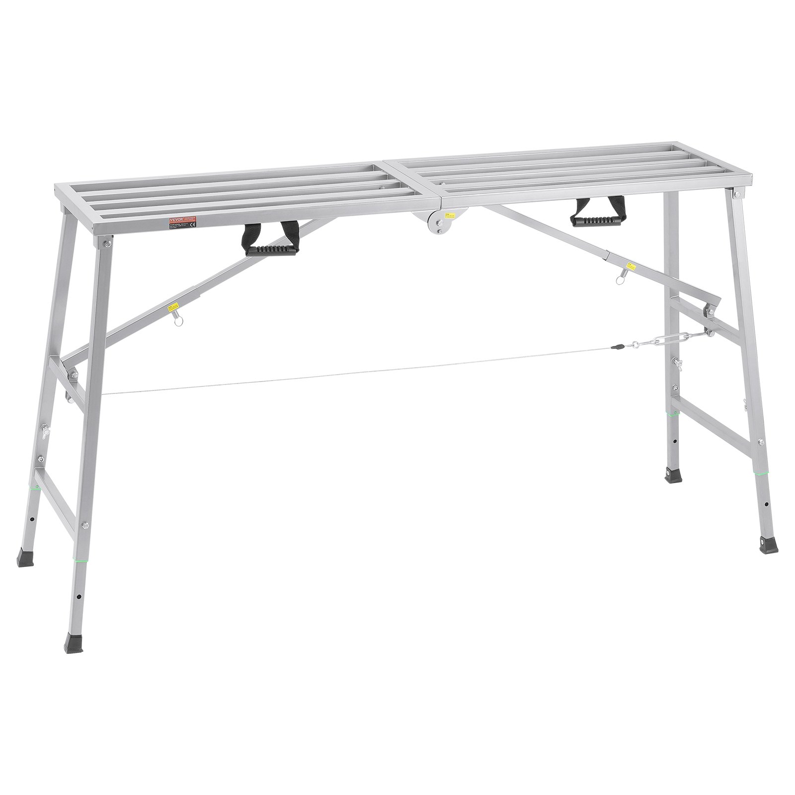 Platforma robocza VEVOR 800-1295 mm, składana drabina ze stali stopowej, przenośna platforma robocza, udźwig 400 kg, drabina schodkowa do malowania płyt gipsowo-kartonowych, czyszczenia, mycia