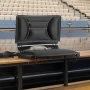 VEVOR Stadium Seat składany fotel z oparciem, wyściełane siedzisko z paskiem na ramię, krzesło podłogowe Stadium Chair (szerokość 424,18 mm) wykonane z materiału Lycra, przeznaczone na trybuny, kolor czarny, 1 szt.