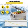 VEVOR 35L lodówka samochodowa sprężarka chłodnica ze stali nierdzewnej pudełko izolacyjne na wakacje mini lodówka lodówka samochodowa i gniazdo