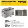 Lodówka kompresorowa VEVOR 35L ze stali nierdzewnej, lodówka samochodowa 12/24 V DC i 220 V AC, przenośna mini lodówka od -20°C do 20°C, izolowana, idealna do samochodu, ciężarówki, kampera, na wakacje kempingowe