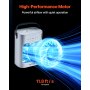 VEVOR Przenośny klimatyzator, 4 w 1, 3-biegowy mini klimatyzator z inteligentnym timerem 0–7 godzin, zbiornik na wodę o pojemności 700 ml, 7-kolorowe światło, osobisty mini wentylator biurkowy do sypialni i biura