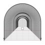 Siatka do klatki do gry w baseball VEVOR z ramą i siatką 12 x 3,6 x 3,6 m, siatka do klatki do gry w baseball do odbijania i ustawiania, siatka do gry w baseball, klatka do gry w baseball dla młodzieży lub dorosłych, czarna, do ogrodu