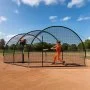 VEVOR Baseball Batting Cage, 6780 x 3700 x 2400mm Freestanding Portable Batting Cage, Hitting Cages with 4-Ply Knotless Polyester & Pitching Machine Opening, Battings Cages Netting for Indoor Outdoor