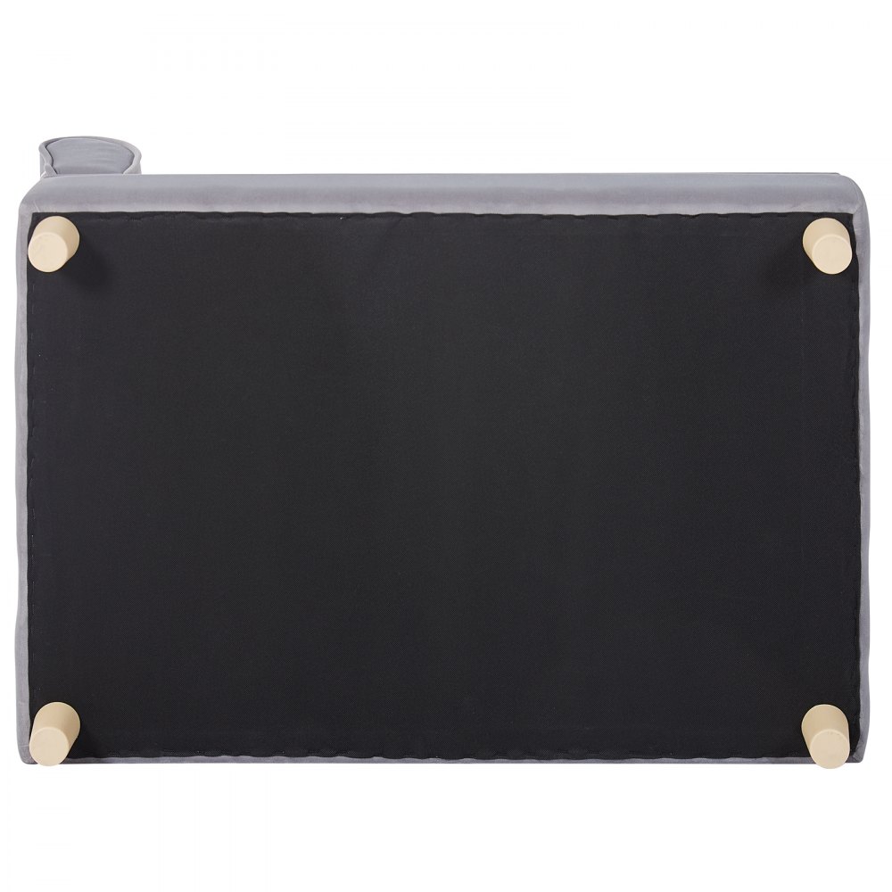 VEVOR Sofa dla zwierzaka Kanapa dla psa dla dużych psów i kotów Z miękkiego aksamitu Sofa dla psa 50kg Wytrzymała Sofa dla kota Legowisko dla psa Szare