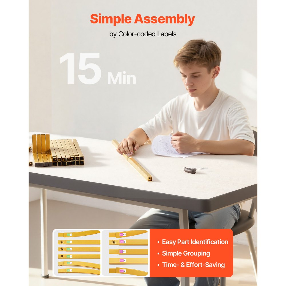 Łuk ślubny metalowy VEVOR, zestaw 2 szt. (2,2 m i 1,8 m), stojak na tło, złoty łuk balonowy na wesela, przyjęcia urodzinowe, ukończenia szkół, festiwale i dekoracje na ceremonie