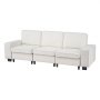 Sofa wypoczynkowa VEVOR, modułowa sofa z miejscem do przechowywania pod spodem, nowoczesna kanapa z bocznymi kieszeniami do przechowywania i metalową ramą, rozkładana sofa idealna do salonu, sypialni, mieszkania i biura, biała