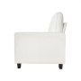 Sofa wypoczynkowa VEVOR, modułowa sofa z miejscem do przechowywania pod spodem, nowoczesna kanapa z bocznymi kieszeniami do przechowywania i metalową ramą, rozkładana sofa idealna do salonu, sypialni, mieszkania i biura, biała