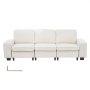 Sofa wypoczynkowa VEVOR, modułowa sofa z miejscem do przechowywania pod spodem, nowoczesna kanapa z bocznymi kieszeniami do przechowywania i metalową ramą, rozkładana sofa idealna do salonu, sypialni, mieszkania i biura, biała