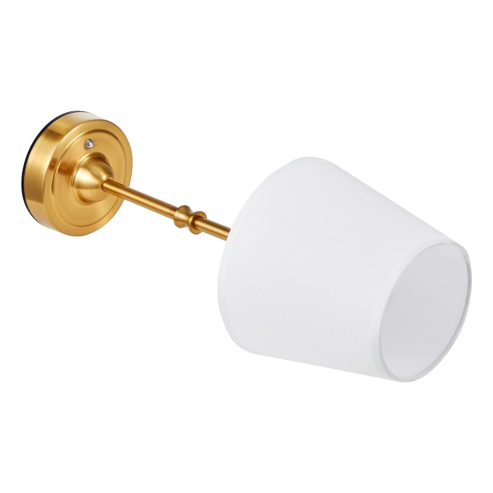 VEVOR Bezprzewodowa lampa stołowa z kloszem z tkaniny i wbudowanym akumulatorem 5200 mAh, lampa biurkowa (16 x 16 x 40 cm), ściemnialna (3 poziomy), lampa stołowa do sypialni, złota