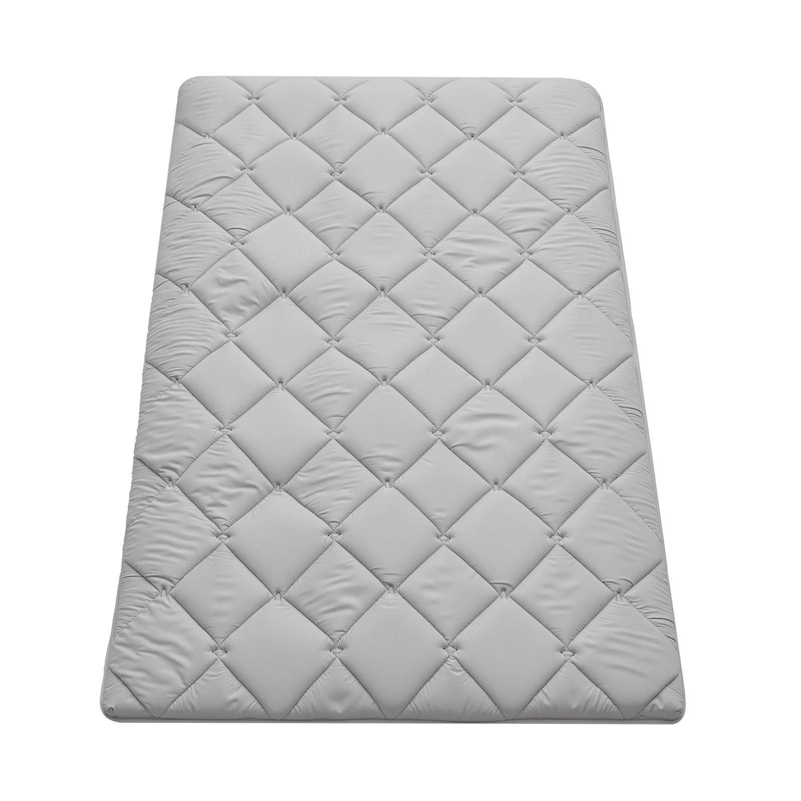 Materac futonowy VEVOR (2032 x 991 x 63,5 mm), składany tatami (rozmiar pojedynczego łóżka), materac podłogowy z torbą do przechowywania i elementami montażowymi, 9-warstwowa mata do spania do jogi medytacyjnej, kolor szary