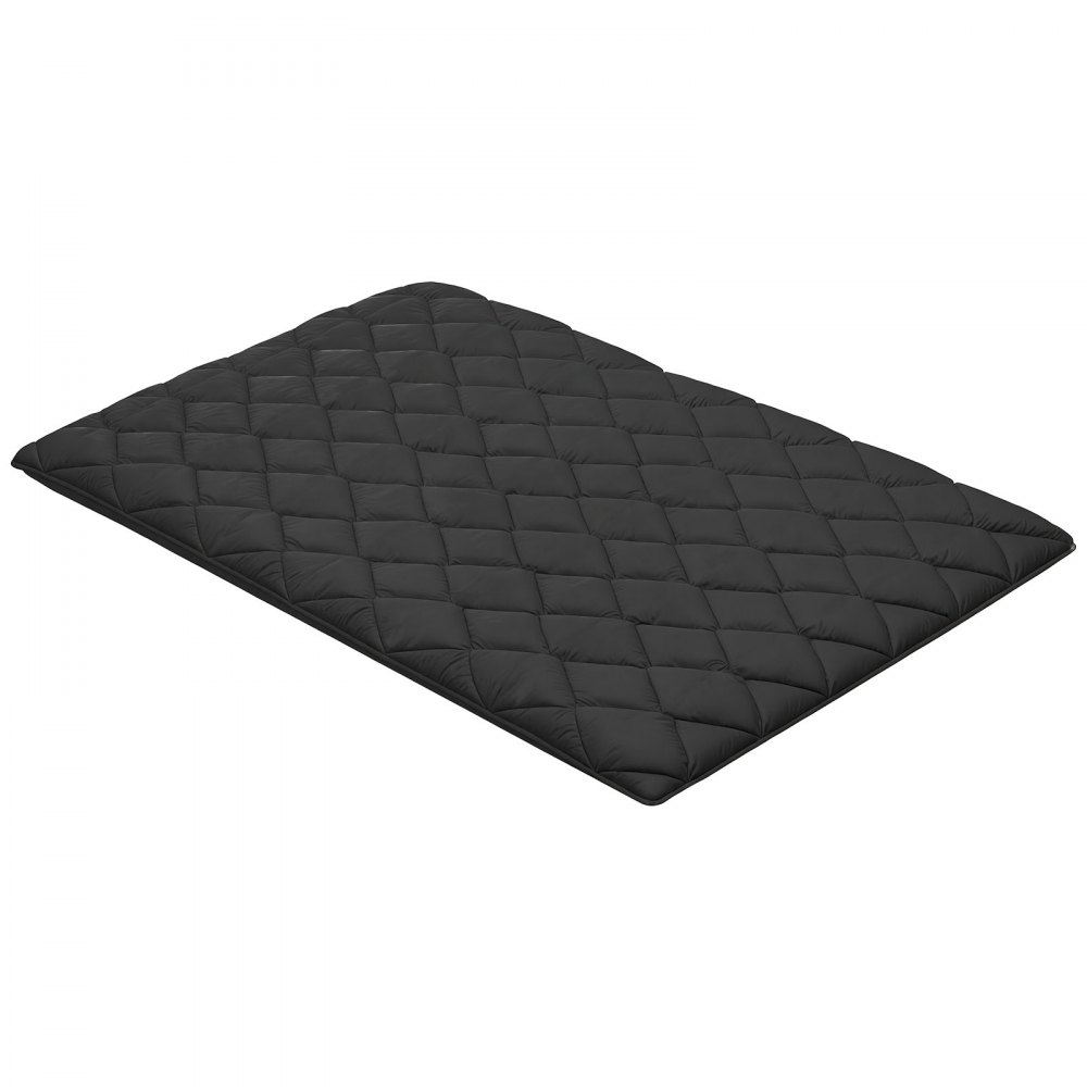 Materac futonowy VEVOR (2032 x 1372 x 89 mm), składany tatami (pełnowymiarowy), materac podłogowy z torbą do przechowywania i elementami montażowymi, 9-warstwowa mata do spania do jogi medytacyjnej, kolor czarny