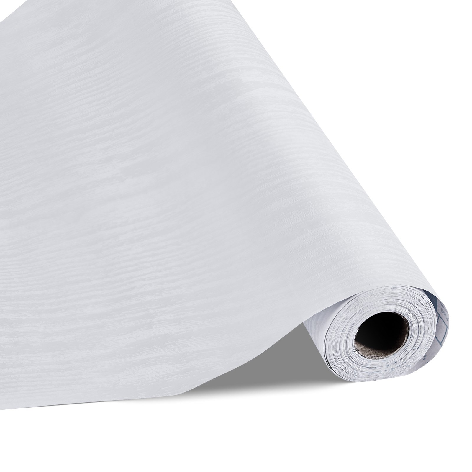 Tapeta samoprzylepna VEVOR, 45 cm x 10 m, tapeta ścienna, folia samoprzylepna o wyglądzie białego drewna, folia meblowa, naklejka na meble, dekoracyjna rolka winylowa do sypialni, kuchni, biura, łazienki, biurka