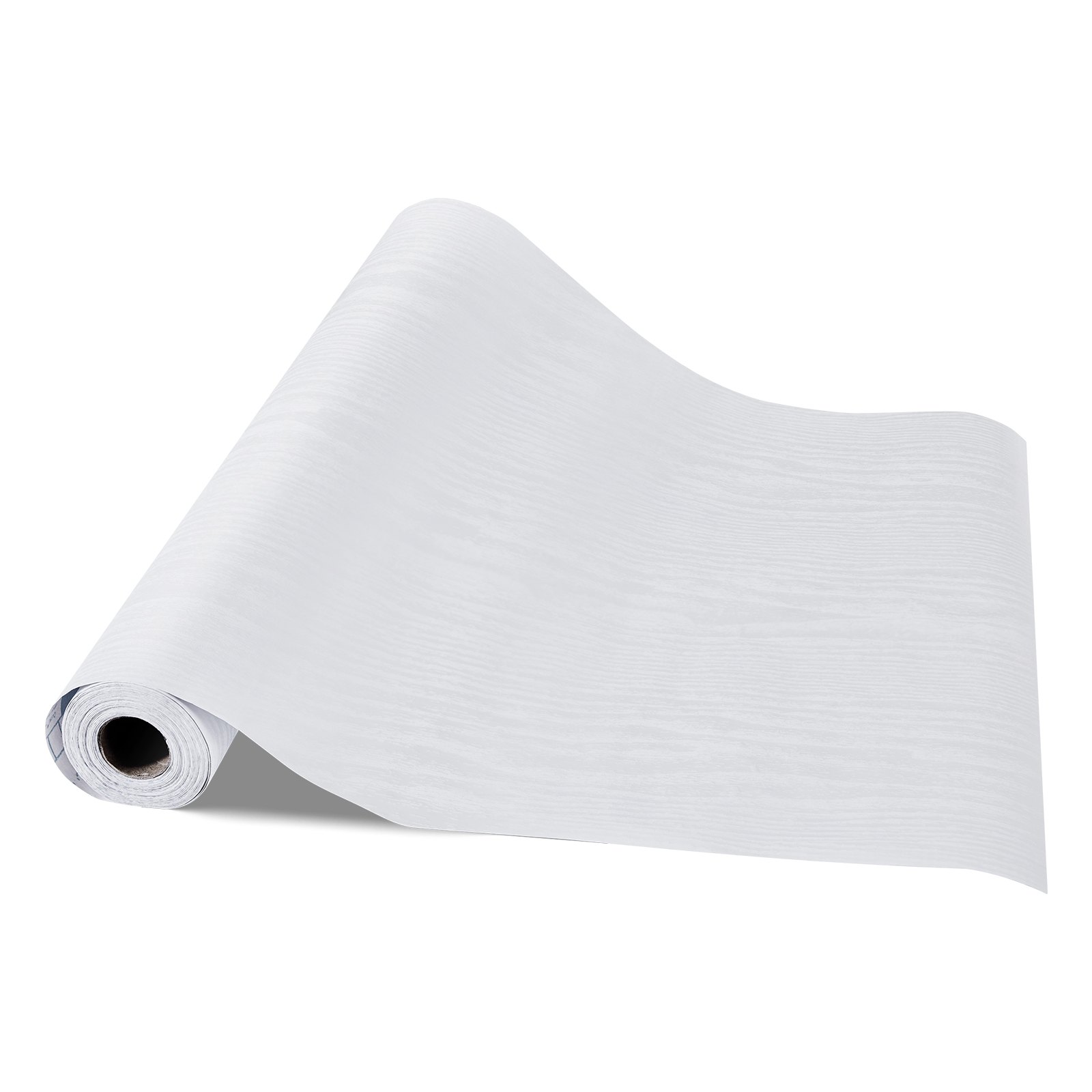 Tapeta samoprzylepna VEVOR, 45 cm x 10 m, tapeta ścienna, folia samoprzylepna o wyglądzie białego drewna, folia meblowa, naklejka na meble, dekoracyjna rolka winylowa do sypialni, kuchni, biura, łazienki, biurka