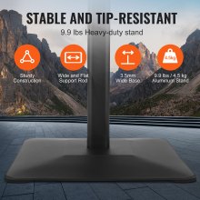 Stojak informacyjny VEVOR z metalową podstawą 279 x 216 mm Stojak informacyjny regulowany kąt widzenia za pomocą pokrętła Stojak plakatowy, solidny, stojący stojak na szyldy Stojak na wyświetlacze, reklamy