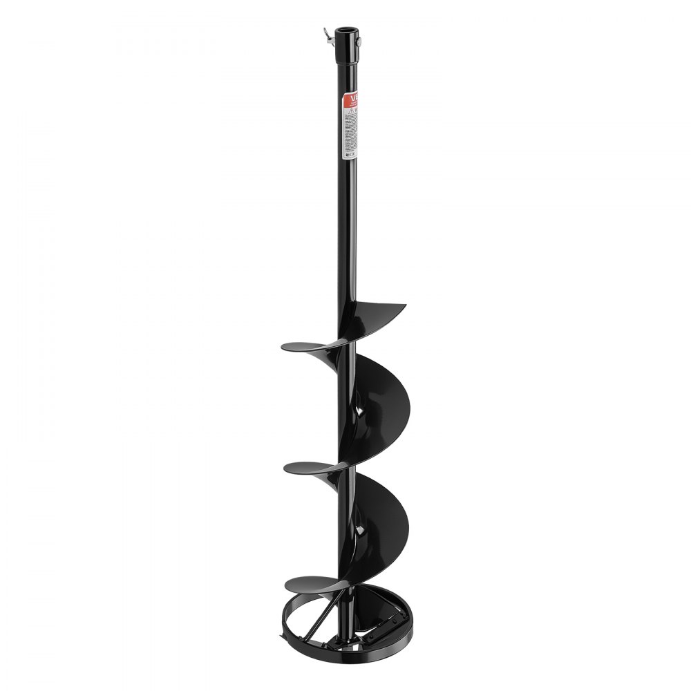 Świder ziemny VEVOR, średnica 203 mm, długość 950 cm, wiertło spiralne, do połowów pod lodem, kompatybilny ze świdrami ziemnymi zasilanymi elektrycznie/benzynowo, odporny na zimno, konstrukcja stalowa, z osłoną ostrza