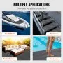 VEVOR Boat Flooring, EVA Foam Boat Deck, 2400 x 450 x 6 mm, Non-Slip, Self-Adhesive Flooring, 10800 cm² Marine Carpet for Boats, Yachts, Pontoons, Kayak Decks
