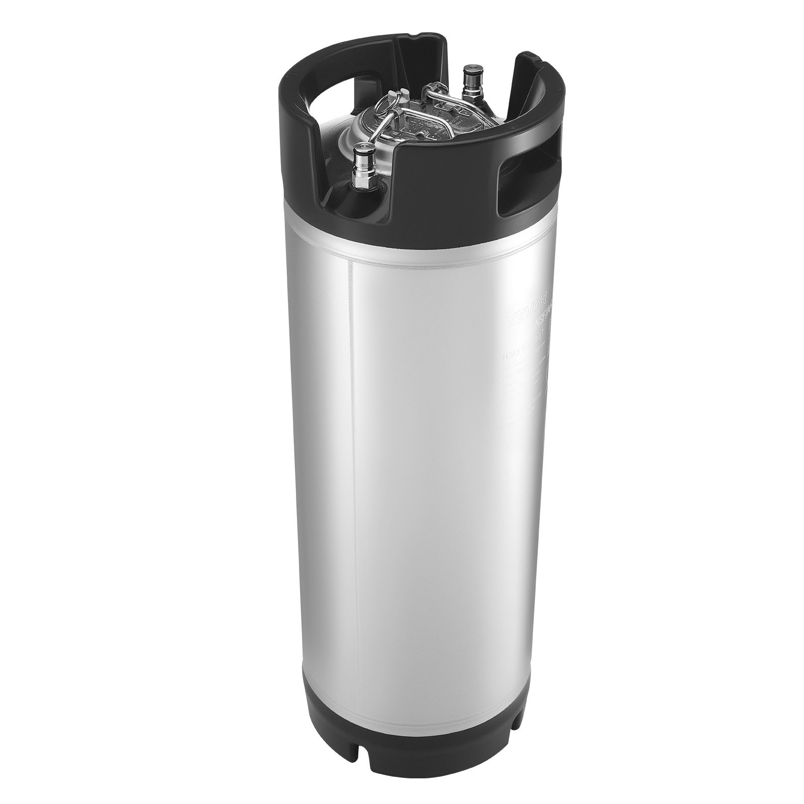 VEVOR Corny Keg Ball Lock Keg 19 L, beczka ze stali SUS304 do zimnego parzenia z dwoma gumowymi uchwytami i wytrzymałym gumowym dnem, sprzęt do domowego warzenia piwa, na imprezy, do baru, bistro, restauracji, kawiarni, 1 opakowanie.
