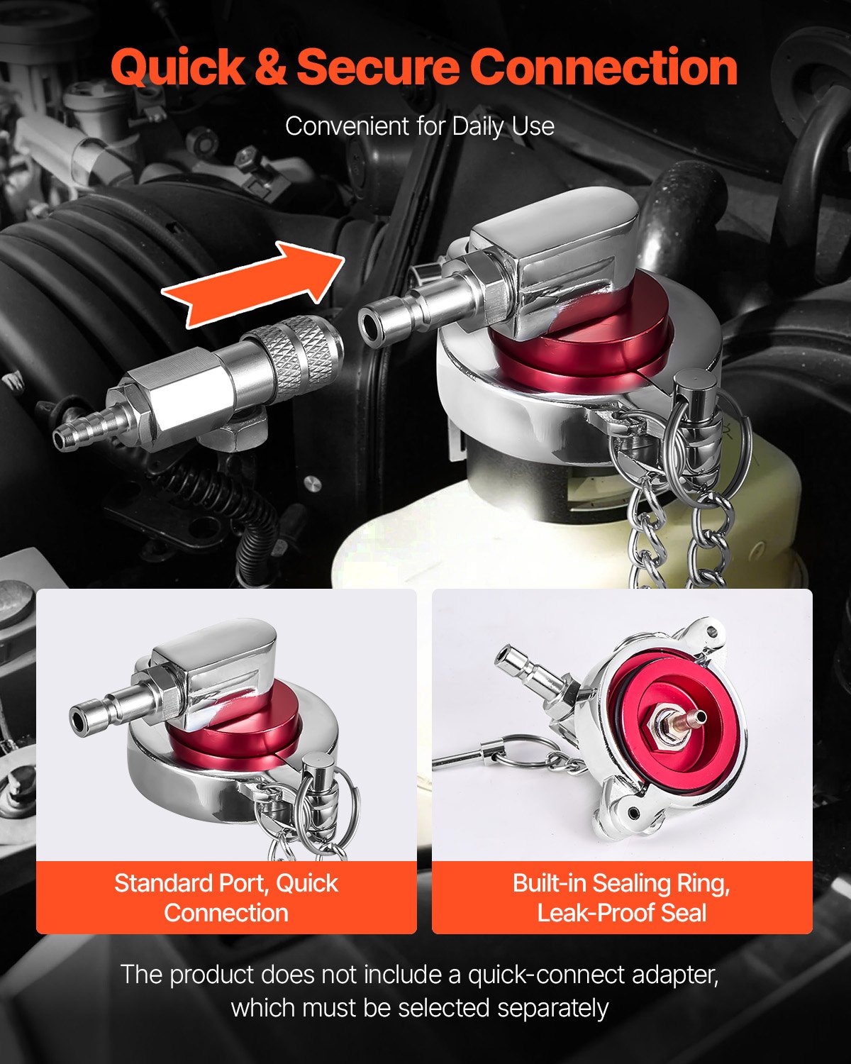 Zestaw do odpowietrzania hamulców VEVOR Brake Master 12-częściowy profesjonalny zestaw adapterów do odpowietrzania hamulców z kompletnym zestawem i uchwytem, ​​trwały adapter do odpowietrzania hamulców do napełniania płynem hamulcowym