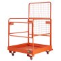 VEVOR Forklift Safety Cage, 920 x 1045 mm, Forklift Man Basket with 4 Wheels, 544.31 kg Load Capacity, Heavy Duty Work Platform, Collapsible Lift Basket Safety Set, for Most Aerial Jobs Lifting Loader