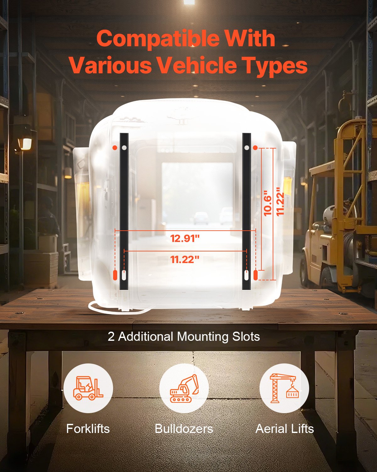VEVOR Universal Forklift Seat 540x600x670 mm, Spring-Loaded Tractor Seat, Towing Seat, Forklift Seat, Safe Folding Seat, Lawn Mower Seat for Compact Loaders, Bulldozers
