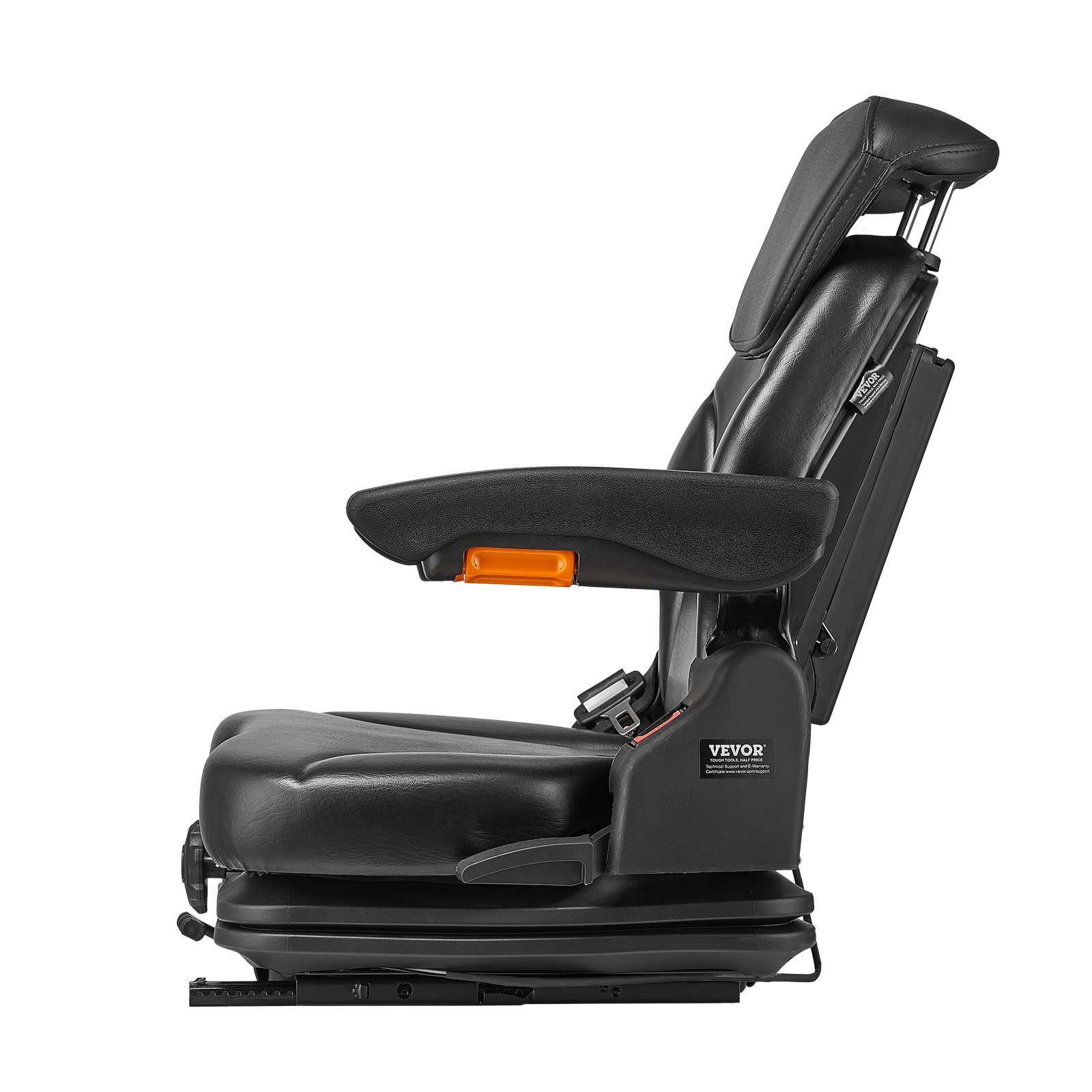 VEVOR Universal Forklift Seat 540x600x670 mm, Spring-Loaded Tractor Seat, Towing Seat, Forklift Seat, Safe Folding Seat, Lawn Mower Seat for Compact Loaders, Bulldozers