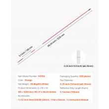 VEVOR 500x Słupki śnieżne Słupki podjazdowe Odblaskowe znaczniki podjazdowe 122 cm